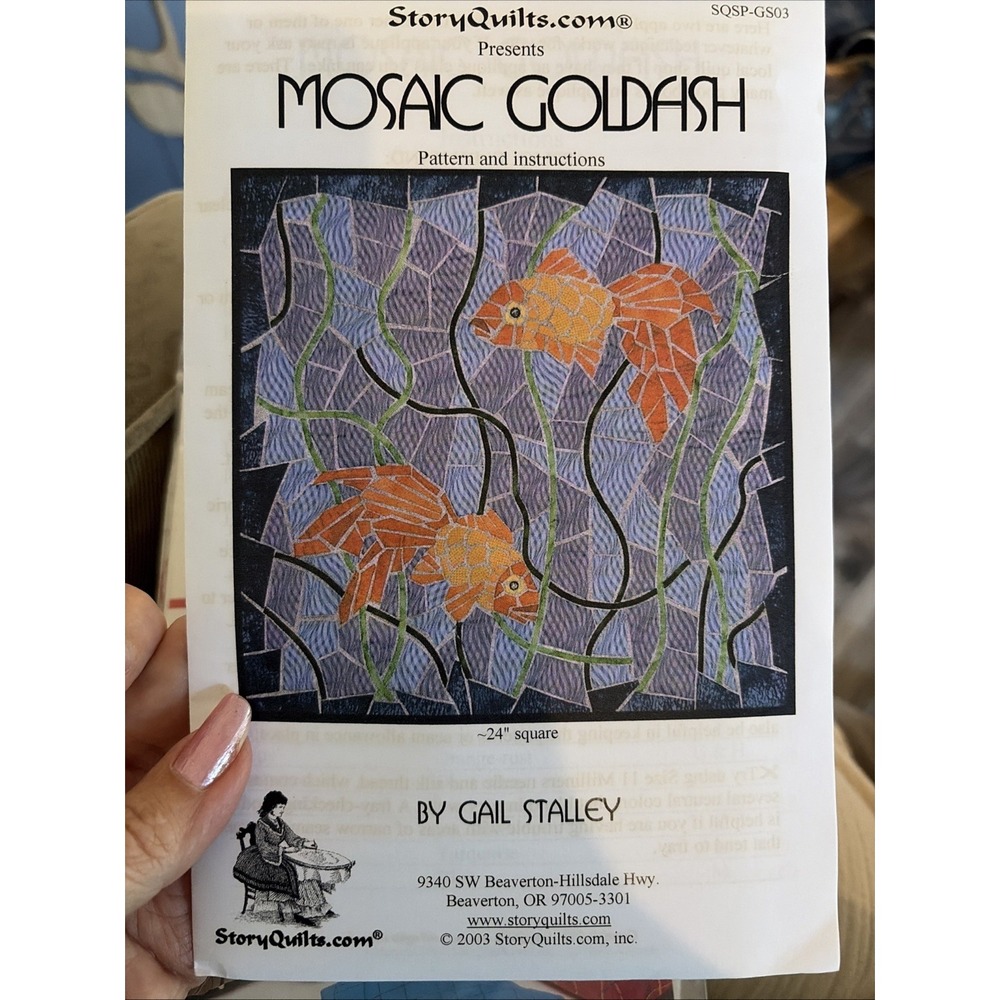 Story Quilts Mosaic Goldfish Sewing Pattern Gail Stalley SQSP-GS03